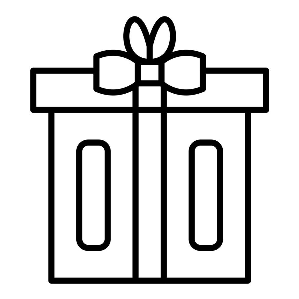 Gift Box Line Icon vector