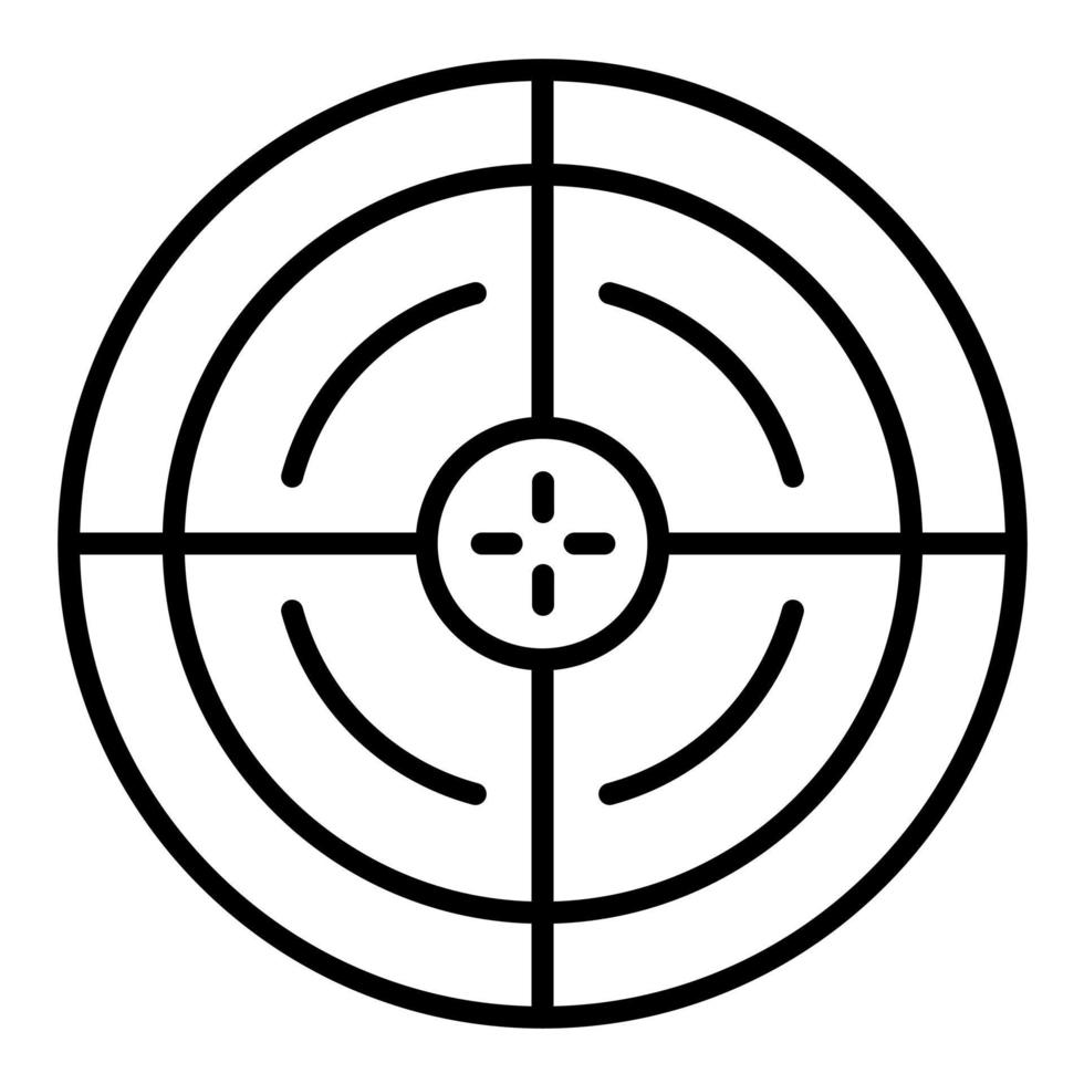 Aim Line Icon vector