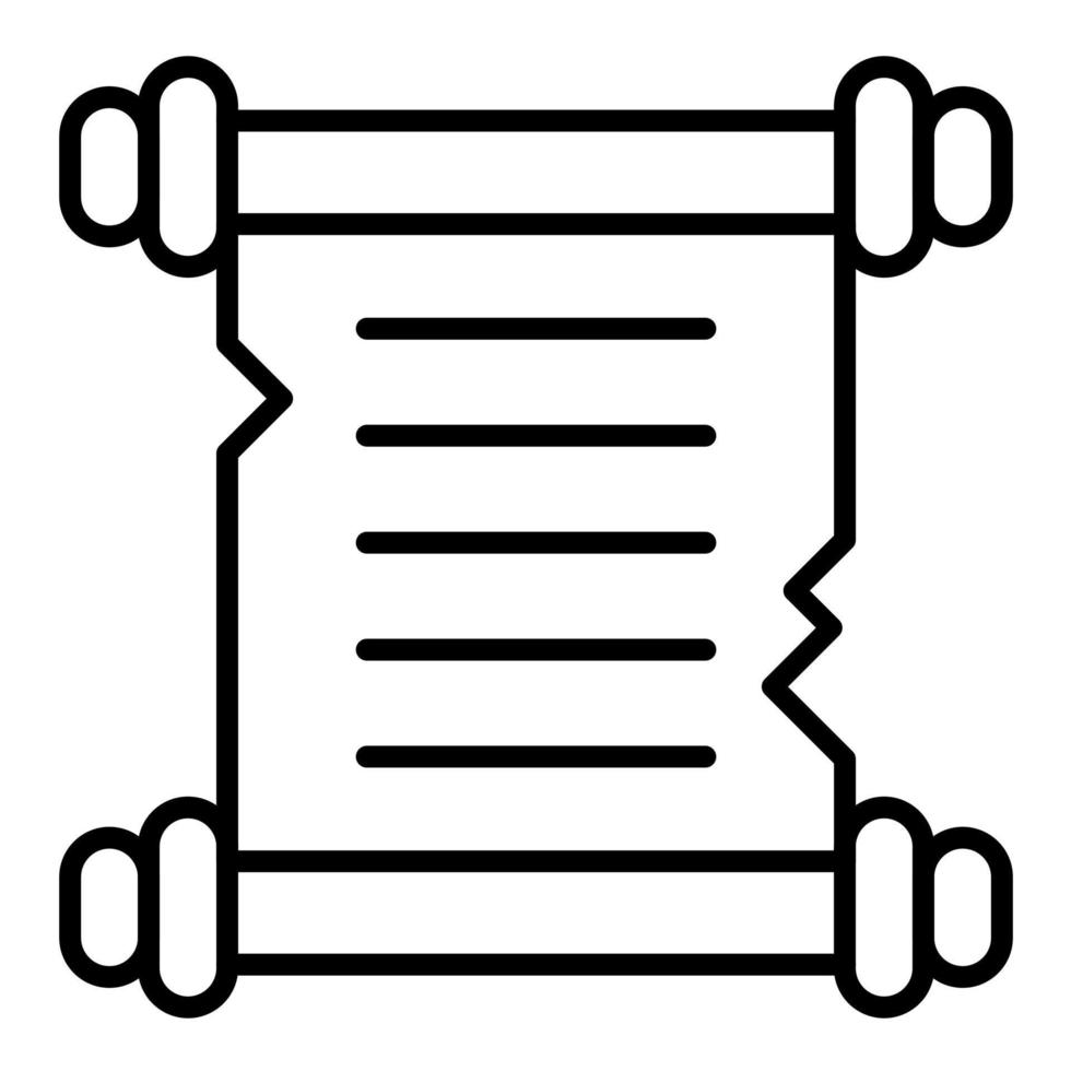 Scroll Paper Line Icon vector