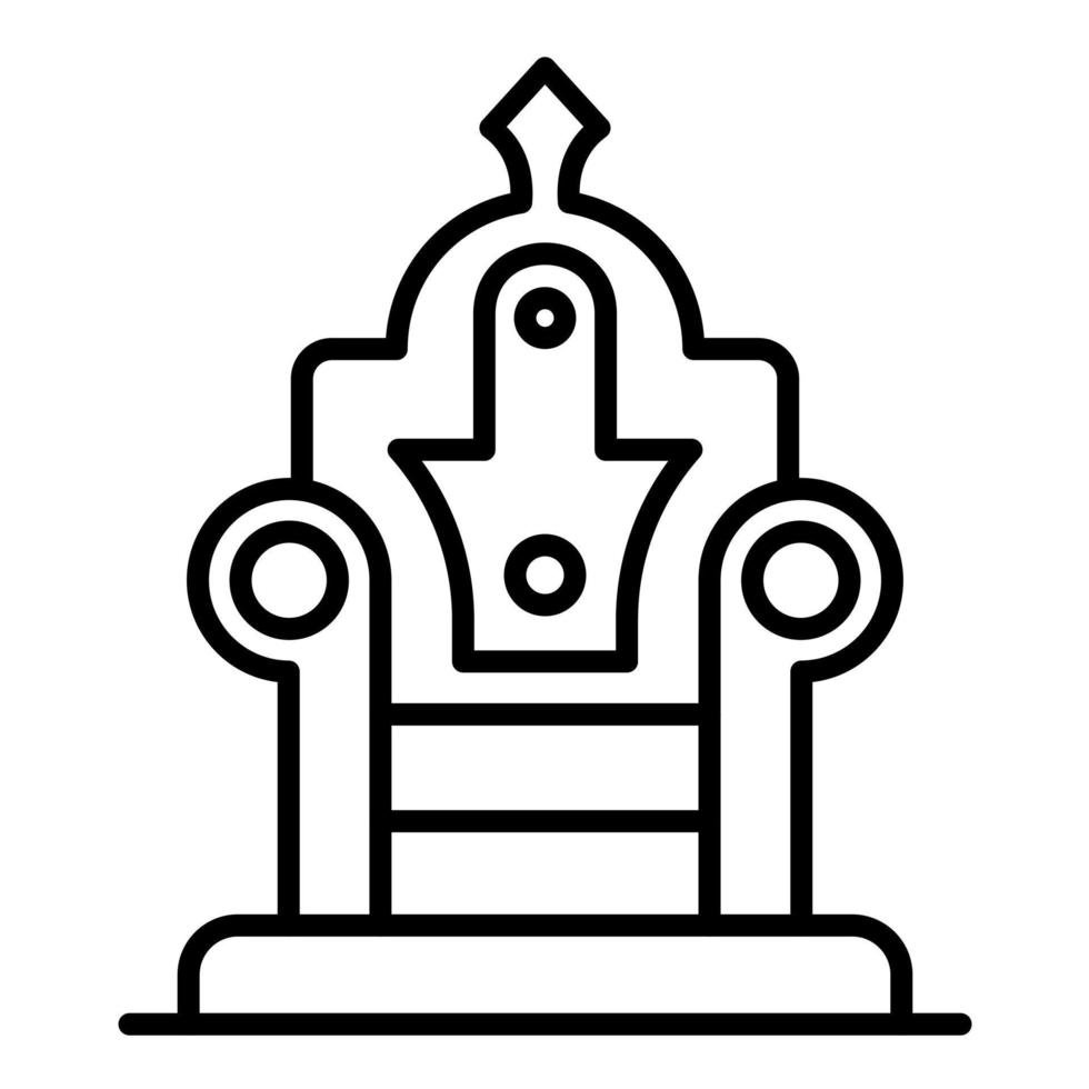 Throne Line Icon vector