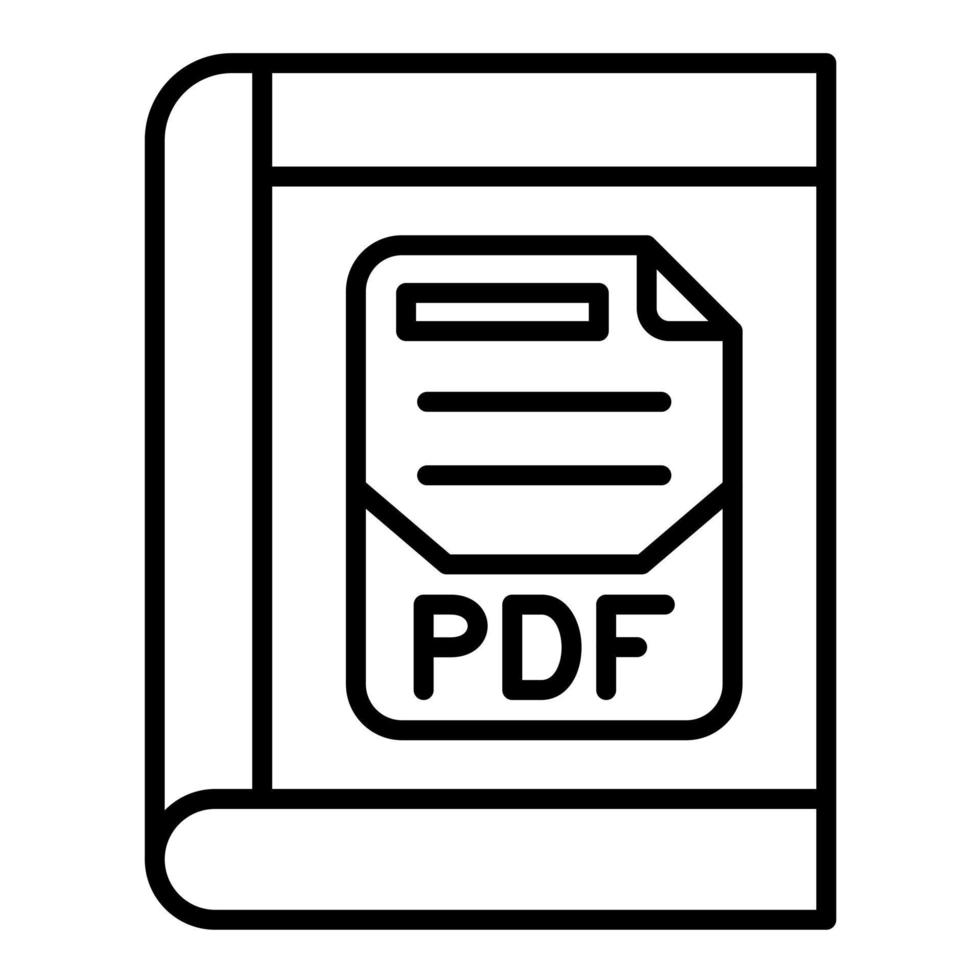 PDF Line Icon vector