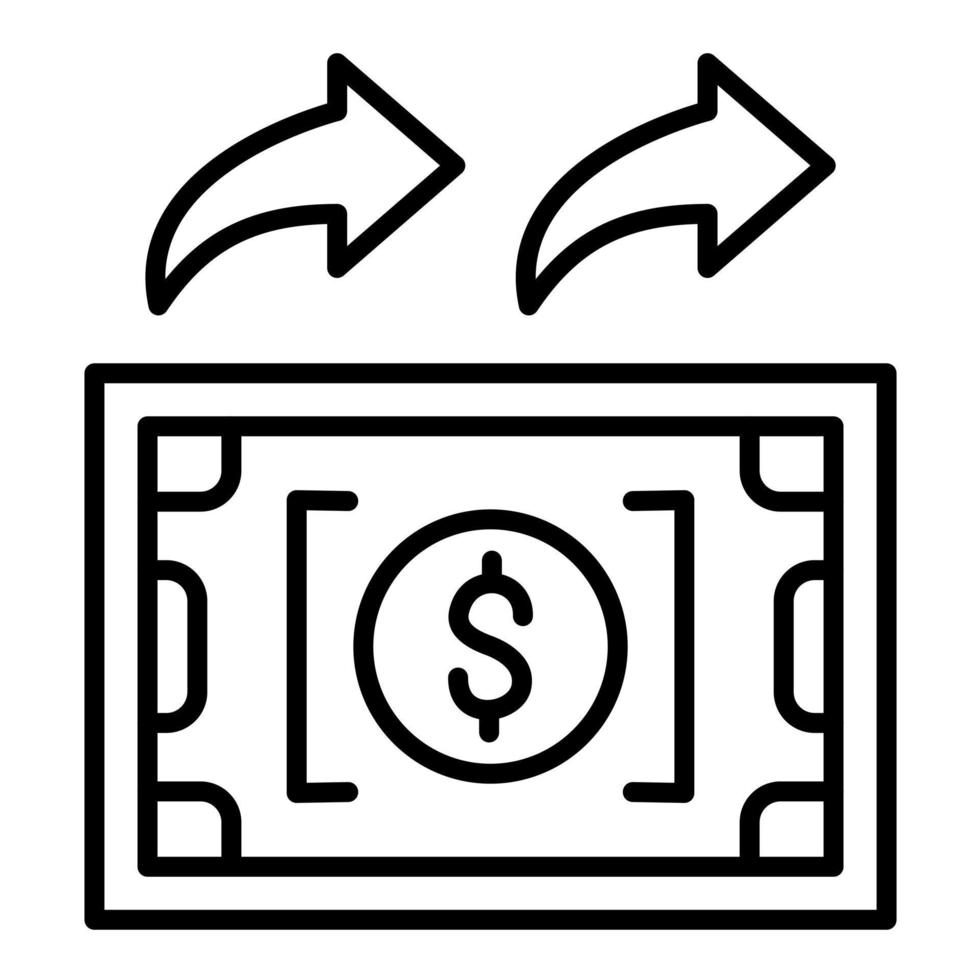 Cash Flow Line Icon vector