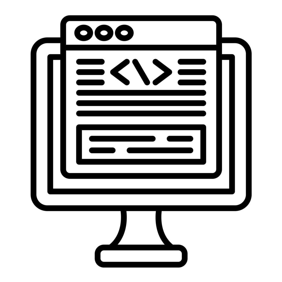 Coding Line Icon vector