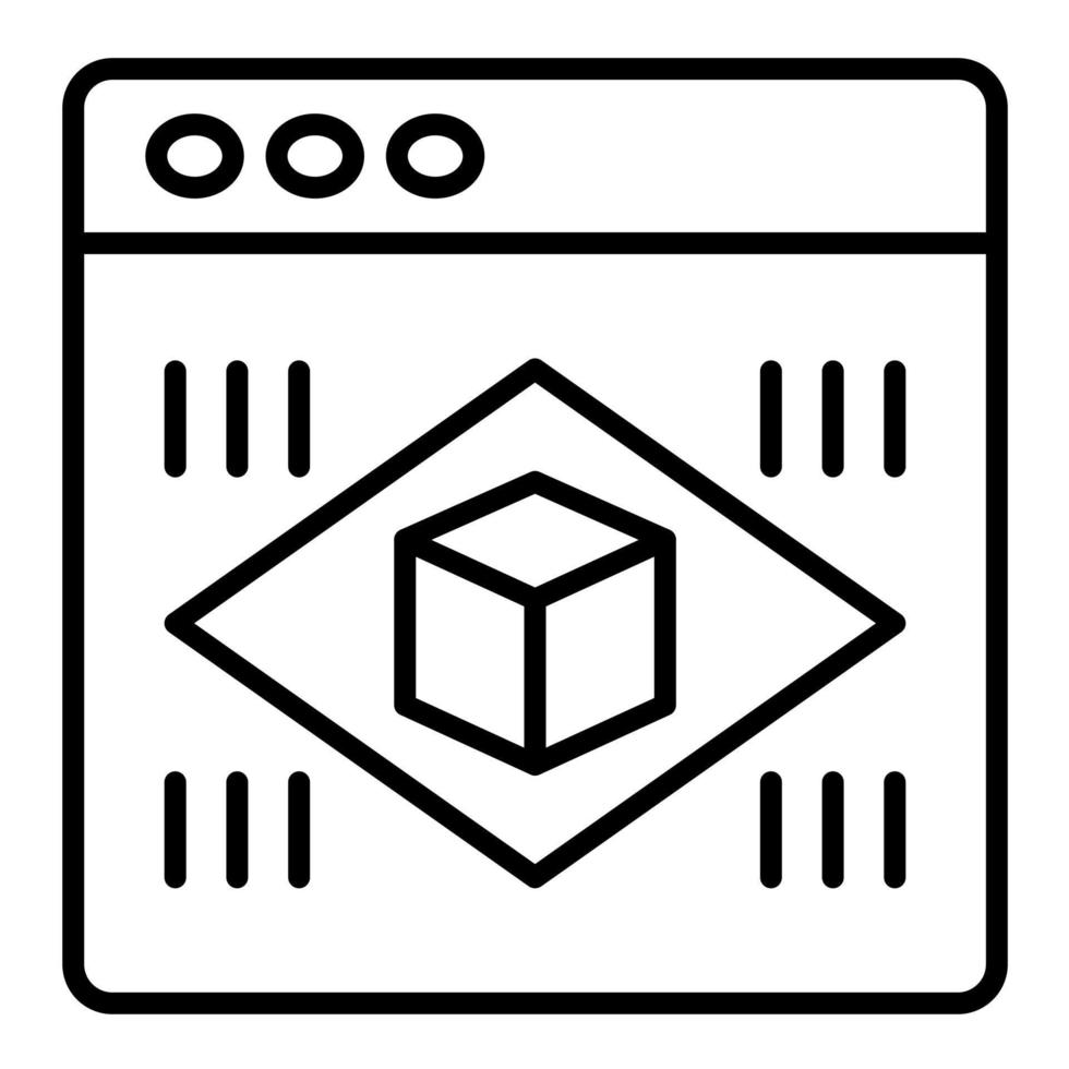 Augmented Reality Line Icon vector