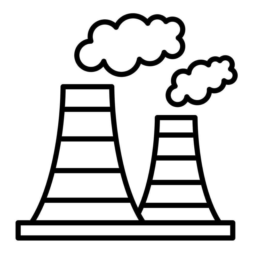 Air Pollution Line Icon vector