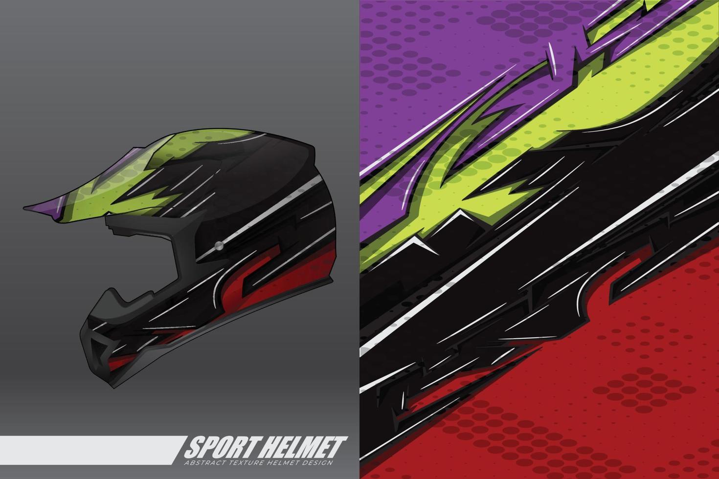 Sport helmet wrap decal and vinyl sticker design. vector