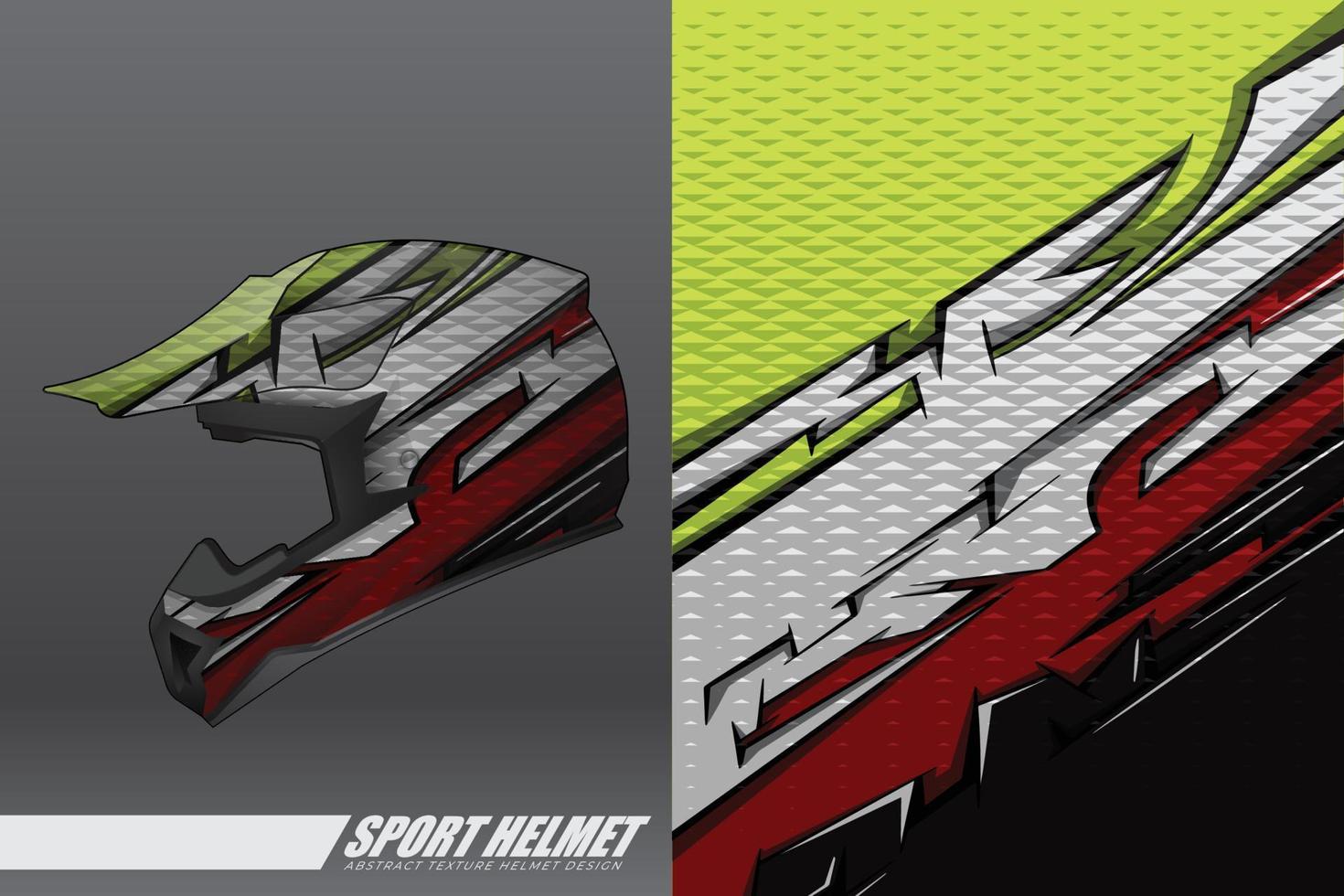 Sport helmet wrap decal and vinyl sticker design. vector