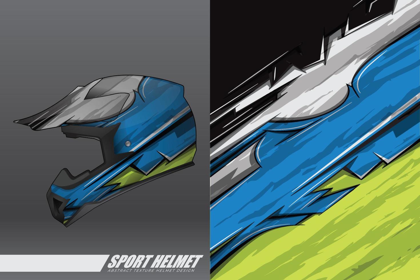 Sport helmet wrap decal and vinyl sticker design. vector