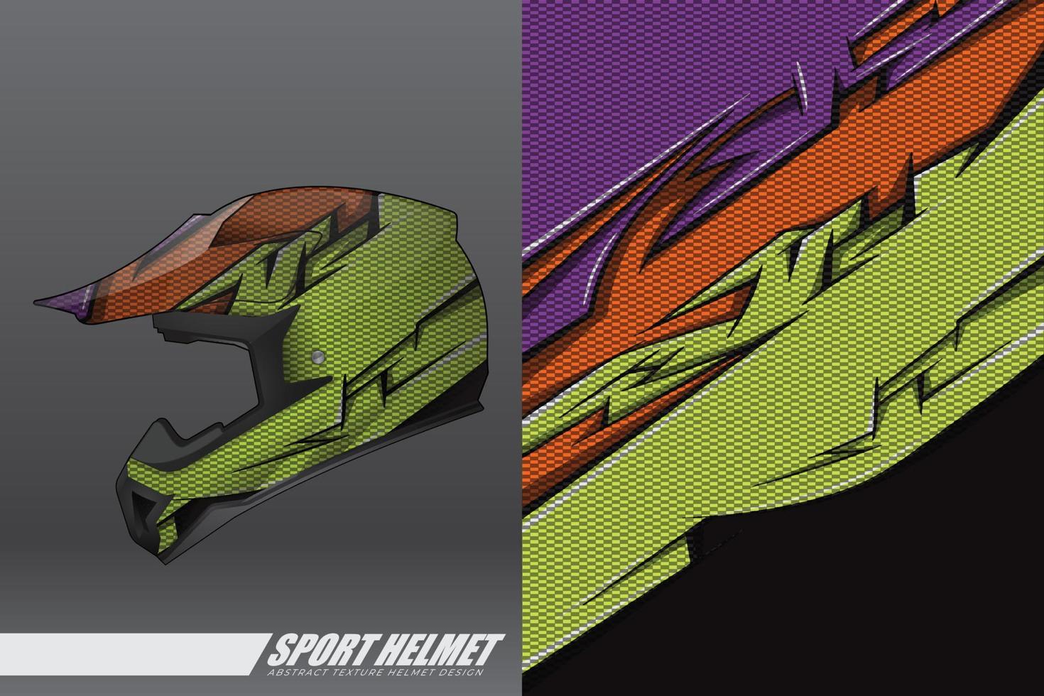 Sport helmet wrap decal and vinyl sticker design. vector