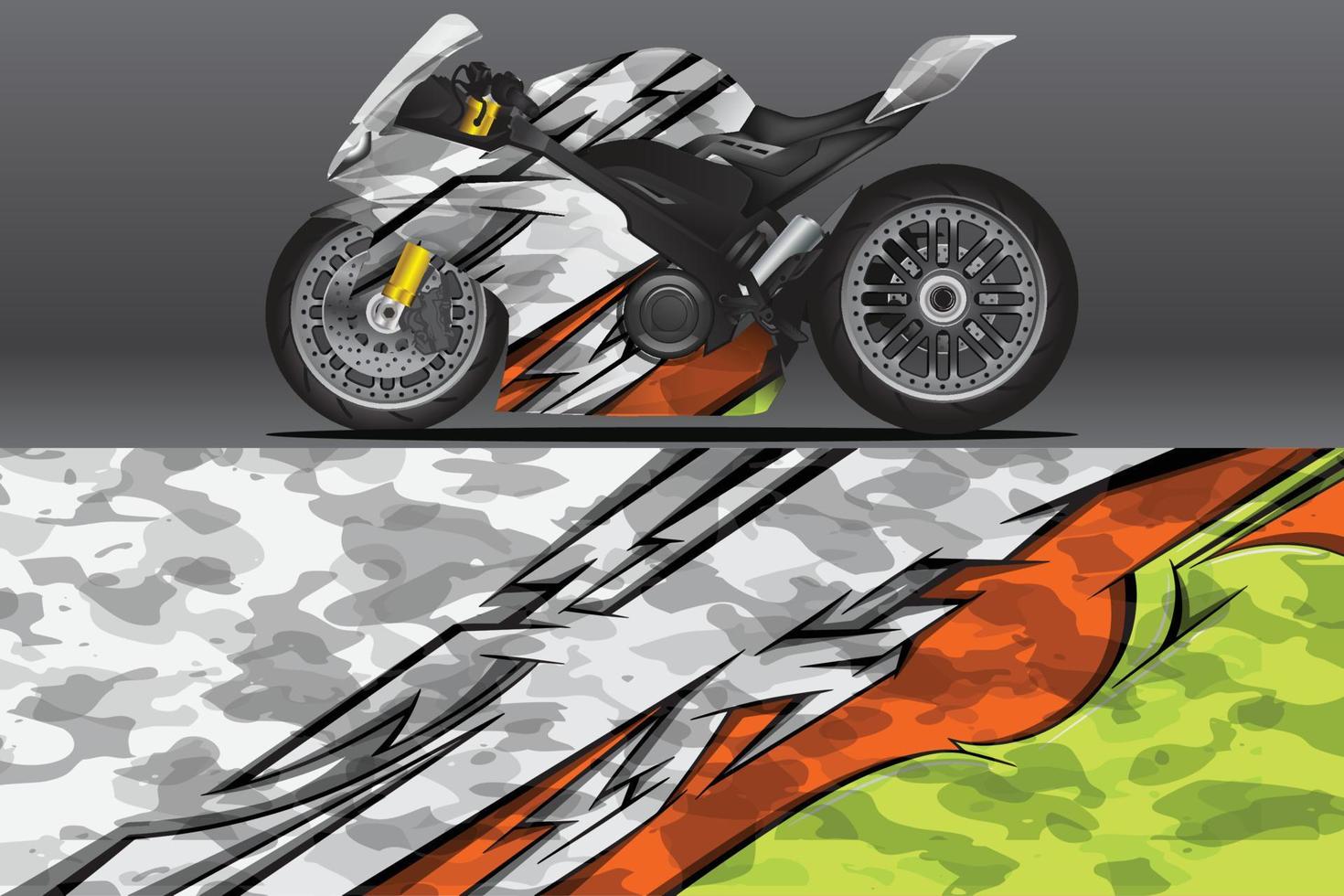 Abstract Motorcycle wrap decal and vinyl sticker design vector