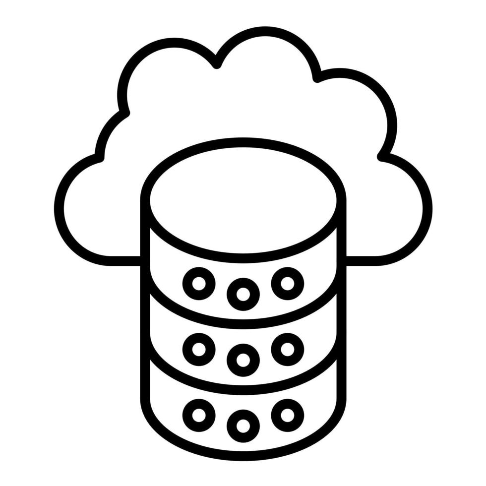Cloud Storage Line Icon vector