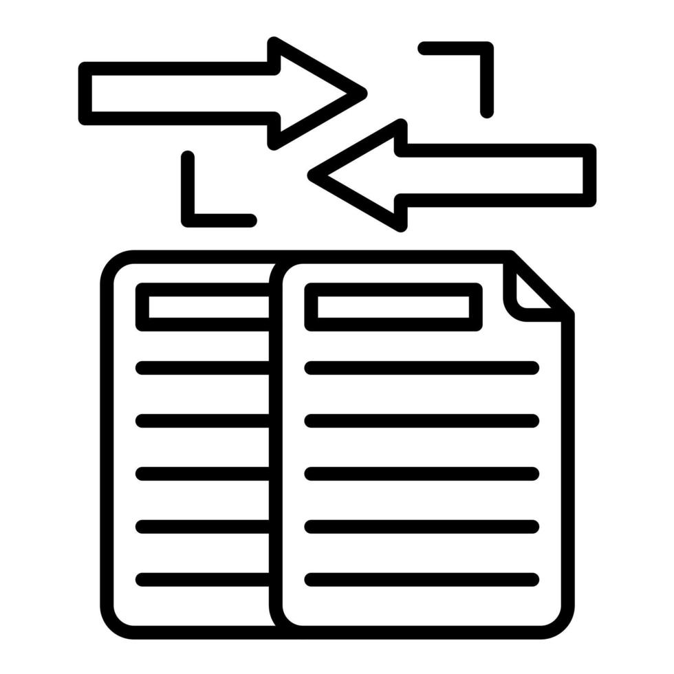 Exchange Files Line Icon vector