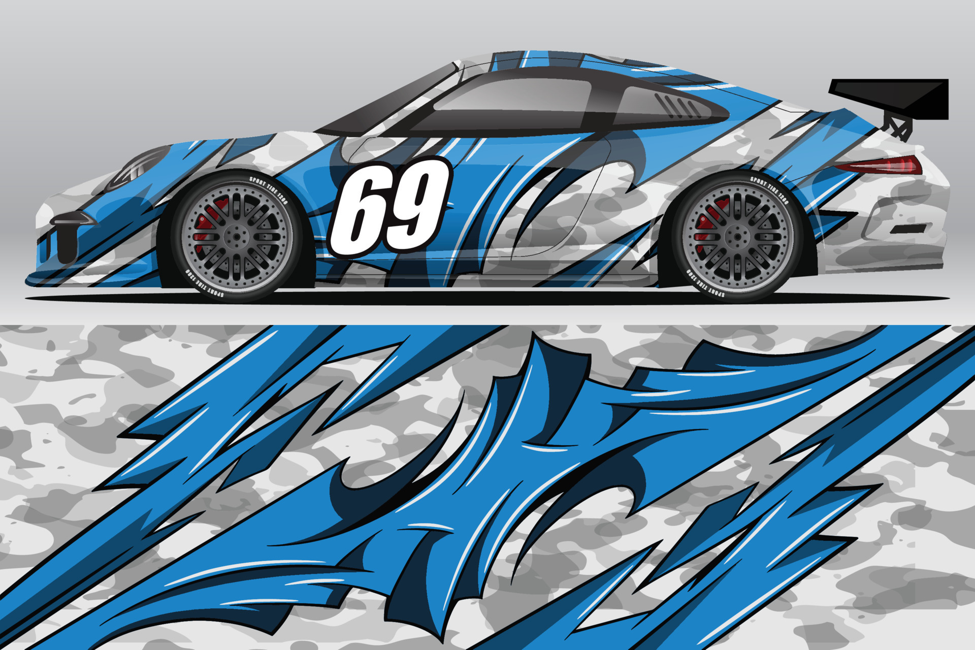 Car wrap decal designs for racing livery or daily car vinyl sticker