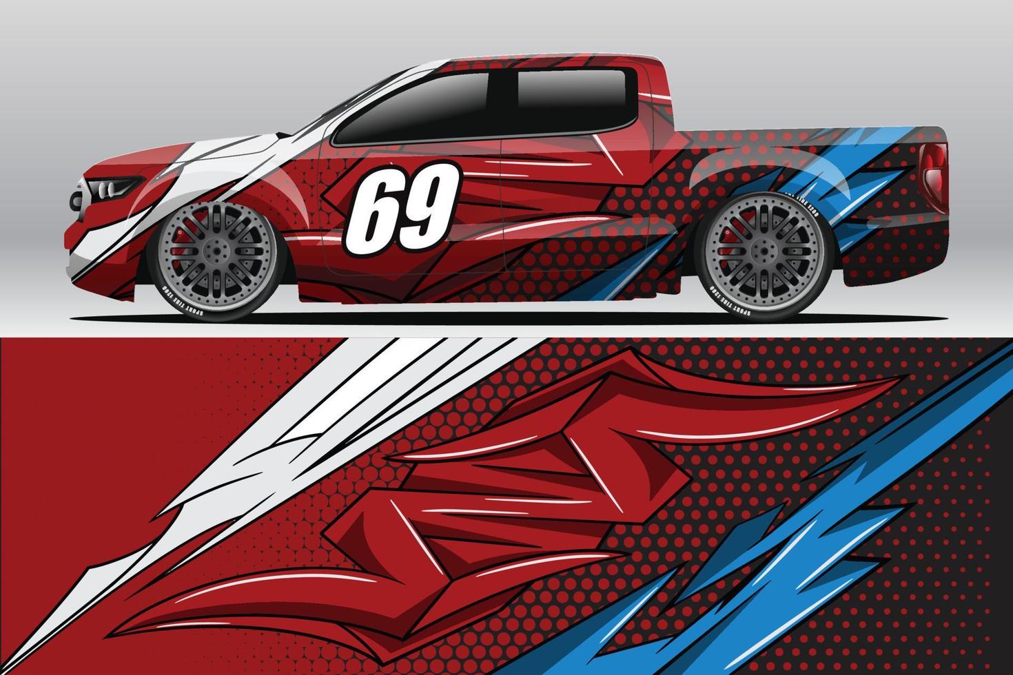 Car wrap decal designs for racing livery or daily car vinyl sticker vector