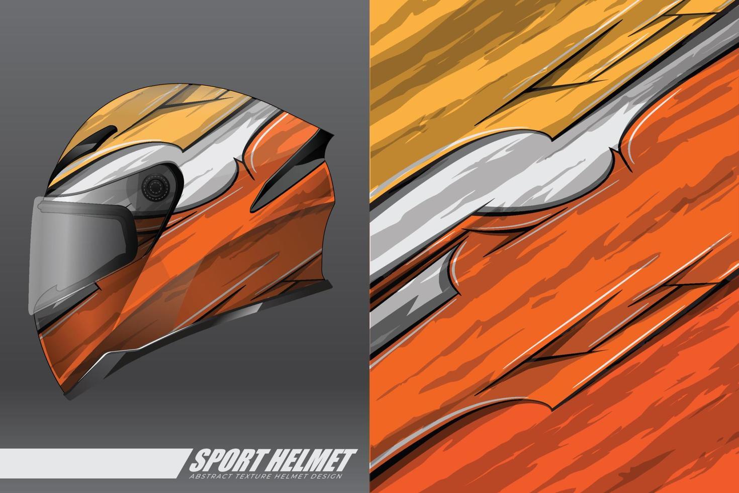 Sport helmet wrap decal and vinyl sticker design. vector