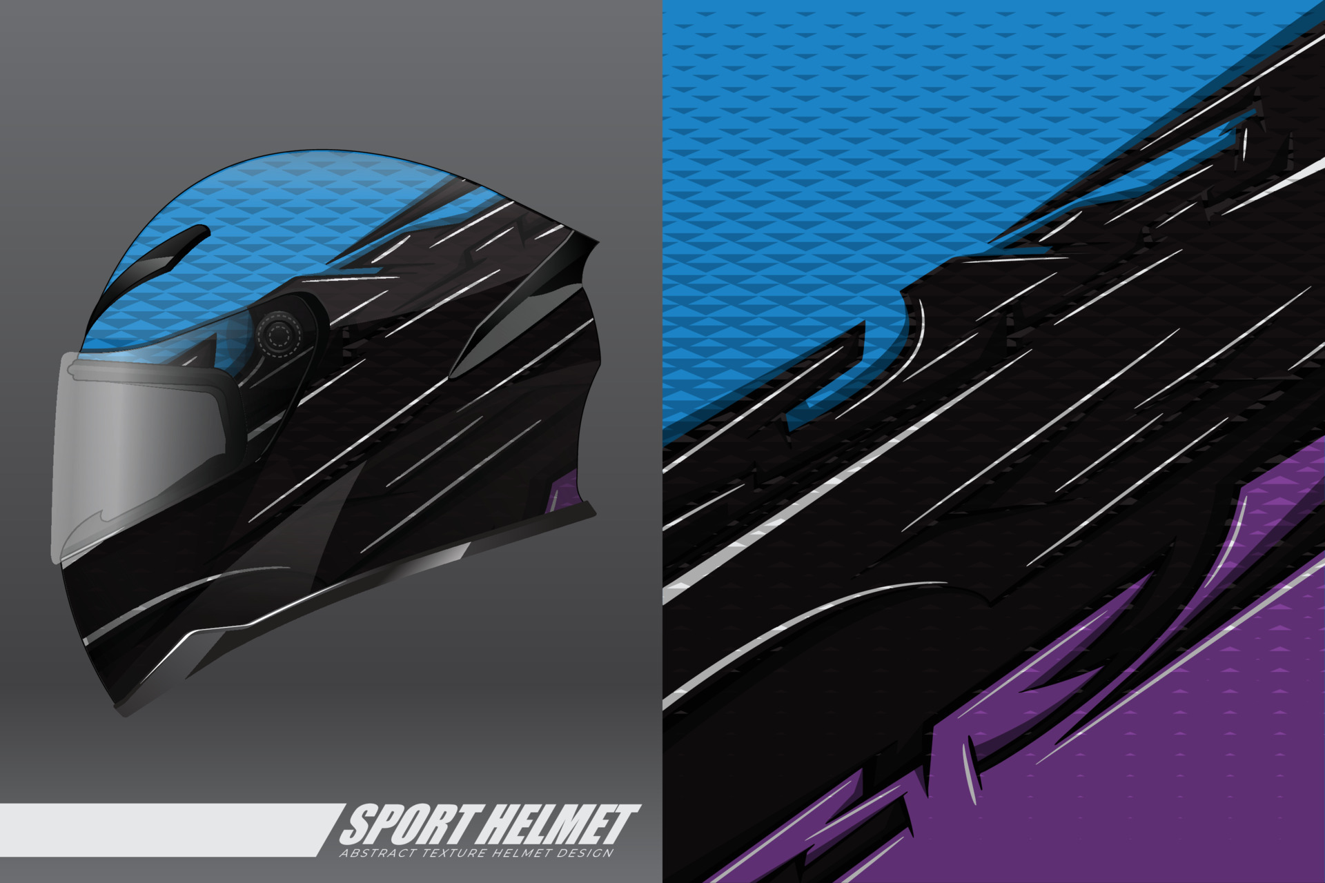 Sport helmet wrap decal and vinyl sticker design. 8281300 Vector Art at