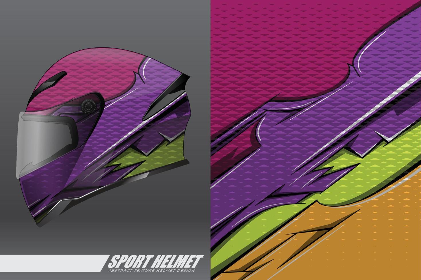 Sport helmet wrap decal and vinyl sticker design. vector
