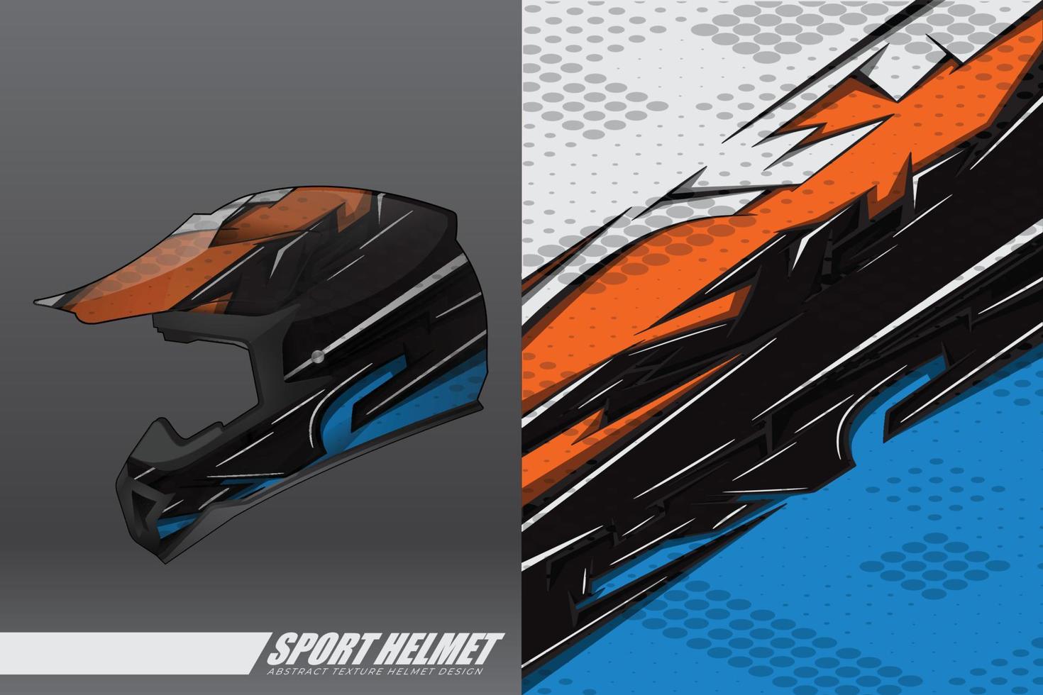 Sport helmet wrap decal and vinyl sticker design. vector