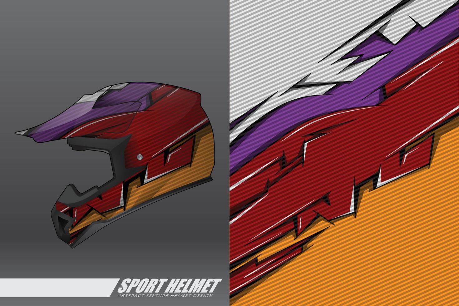 Sport helmet wrap decal and vinyl sticker design. vector