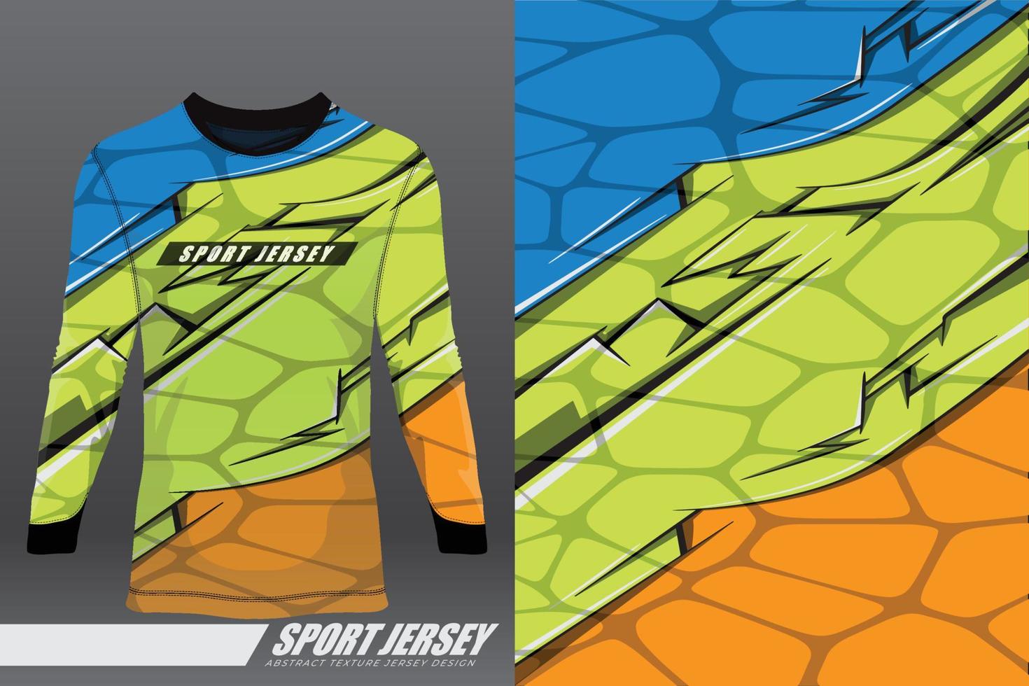 Tshirt sports design for racing, jersey, cycling, football, gaming, motocross vector