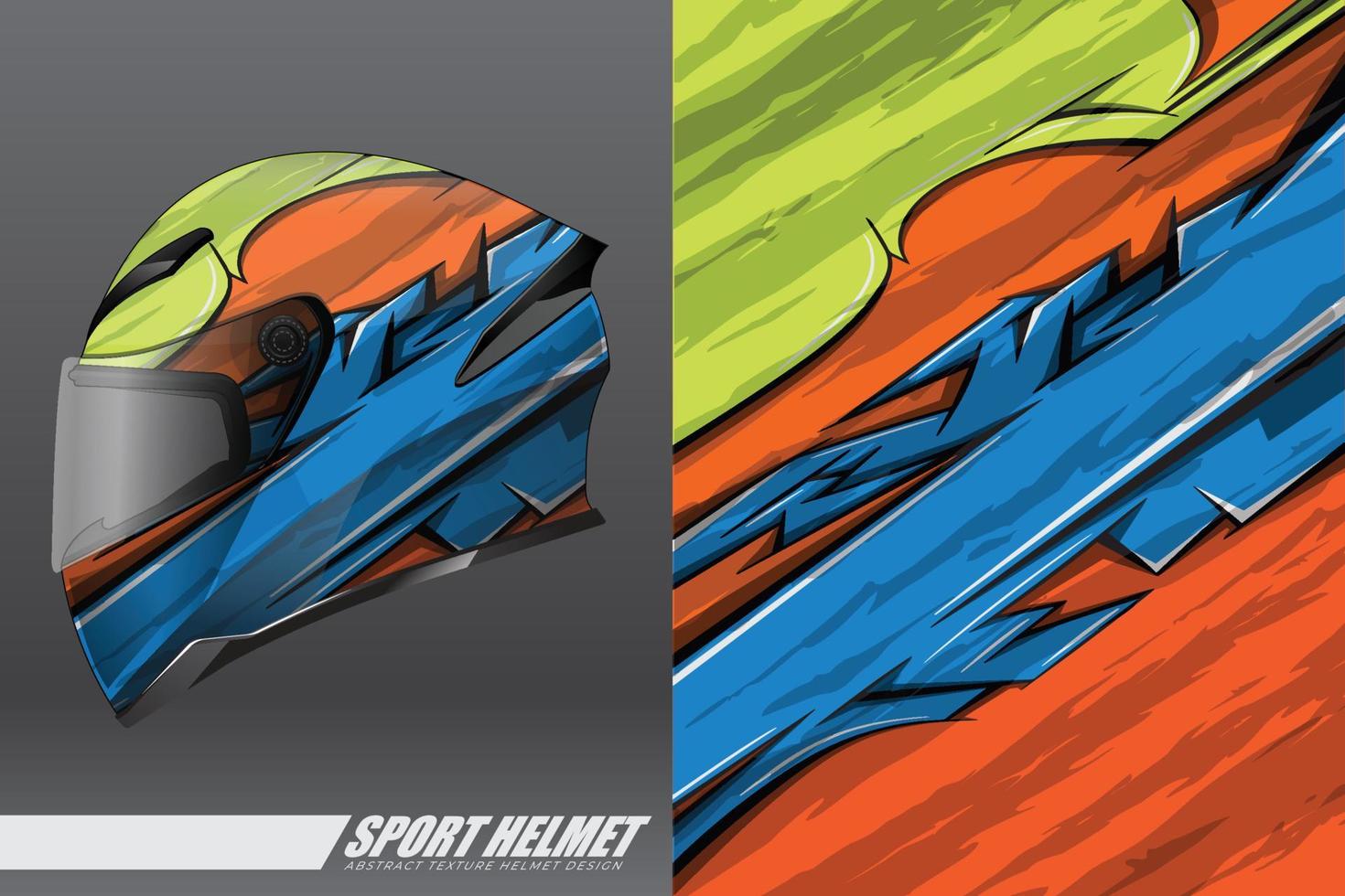 Sport helmet wrap decal and vinyl sticker design. vector