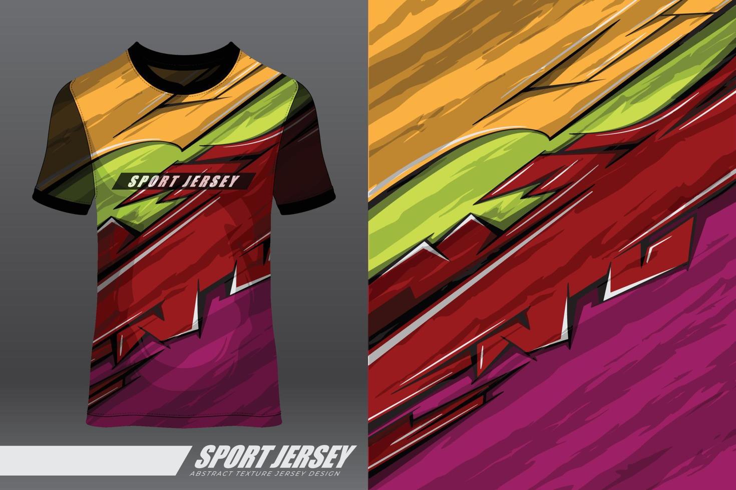 diseño deportivo de camiseta para carreras, jersey, ciclismo, fútbol, juegos, motocross vector