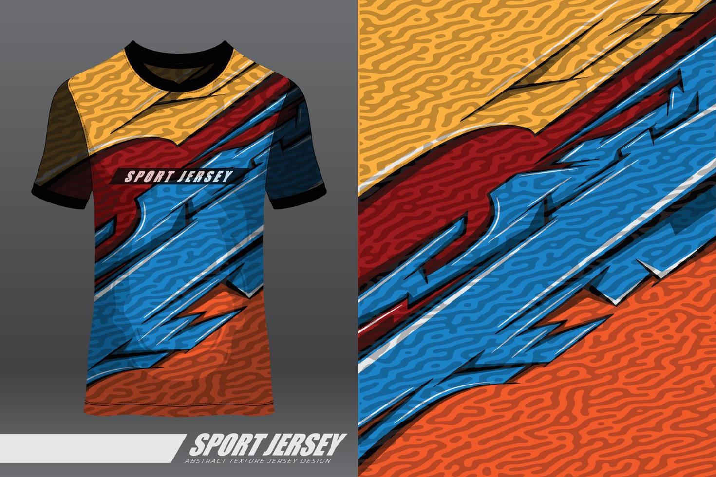 diseño deportivo de camiseta para carreras, jersey, ciclismo, fútbol, juegos, motocross vector