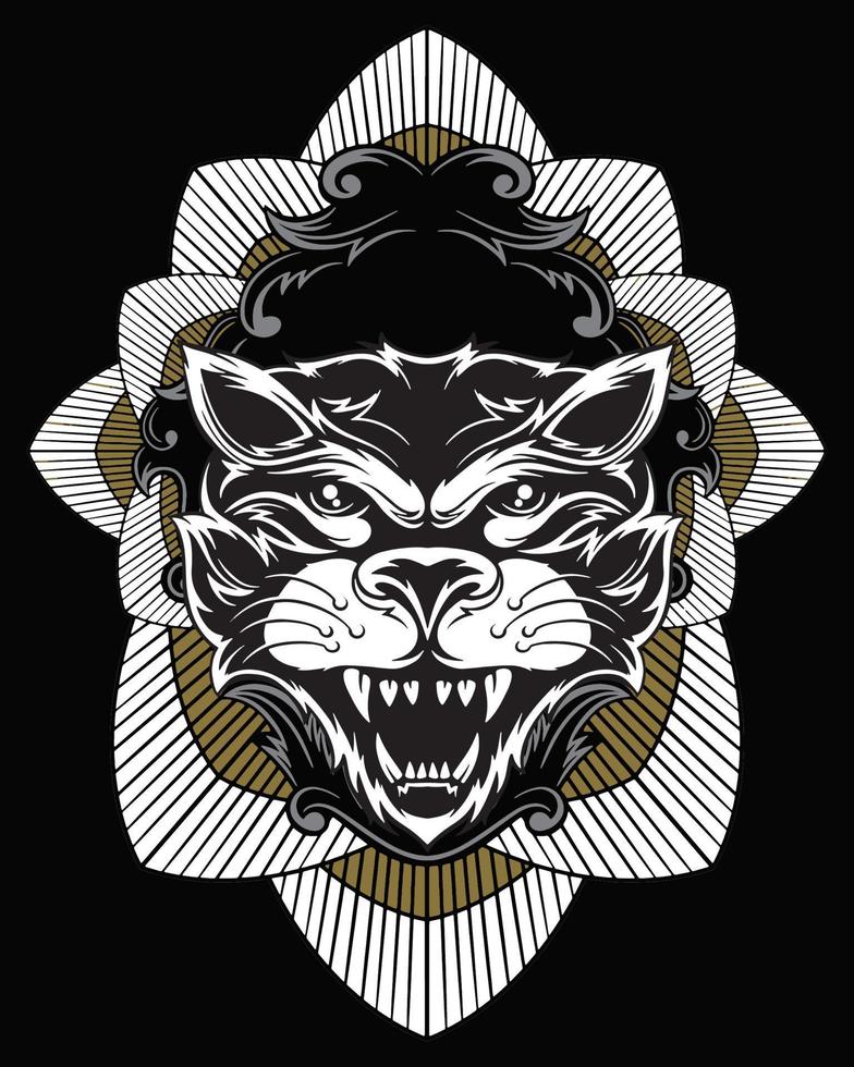 cat artwork illustration and t shirt design Premium Vector