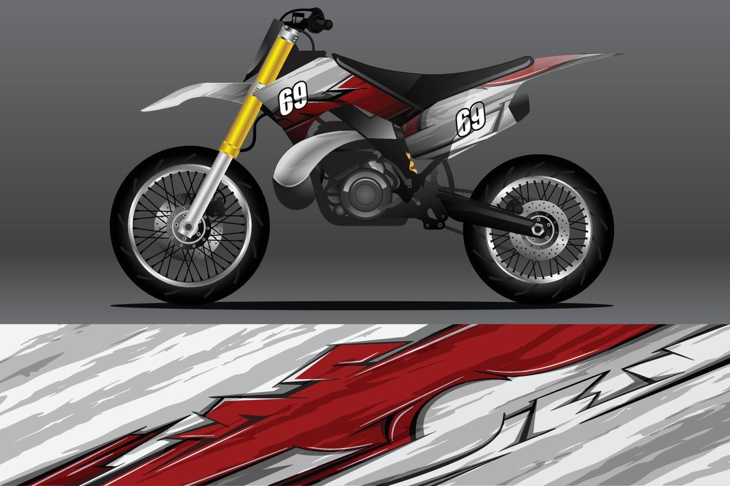 Abstract Motorcycle wrap decal and vinyl sticker design vector