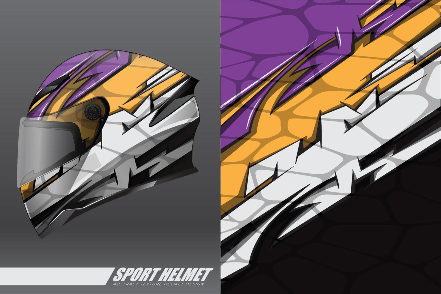 Sport helmet wrap decal and vinyl sticker design. vector