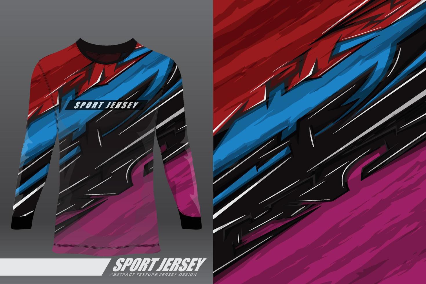 Tshirt sports design for racing, jersey, cycling, football, gaming, motocross vector