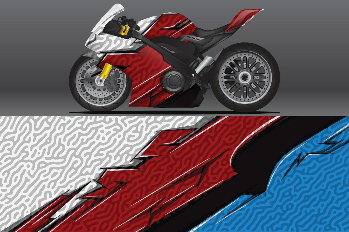 Abstract Motorcycle wrap decal and vinyl sticker design vector