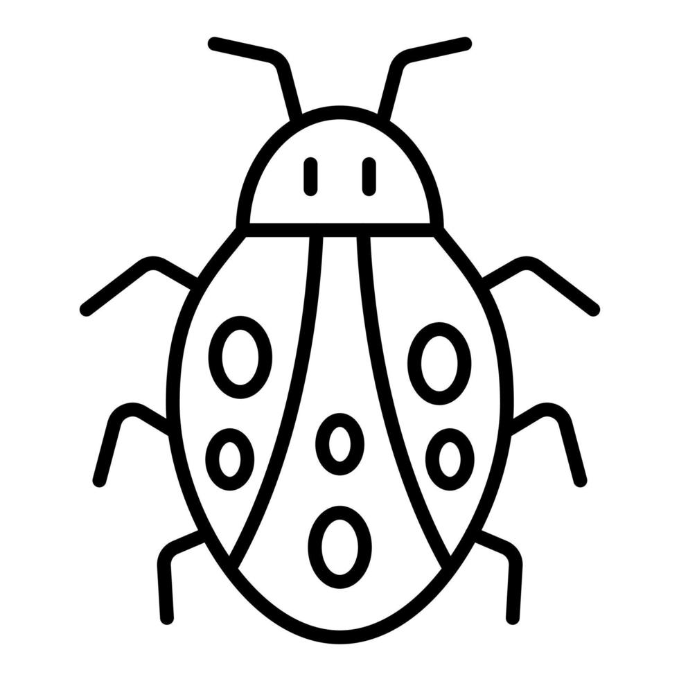 Bug Line Icon vector