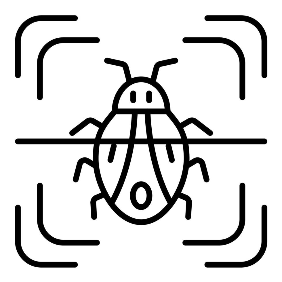 Virus Scan Line Icon vector