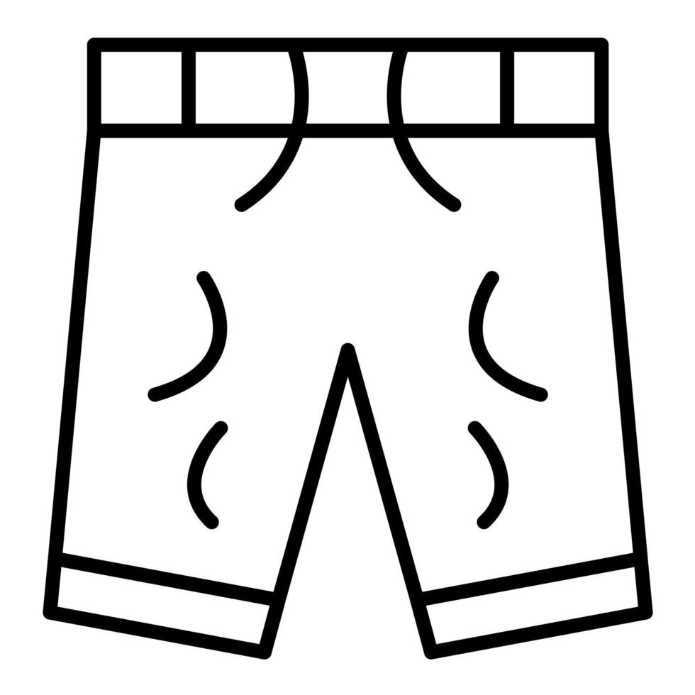 Shorts Line Icon vector