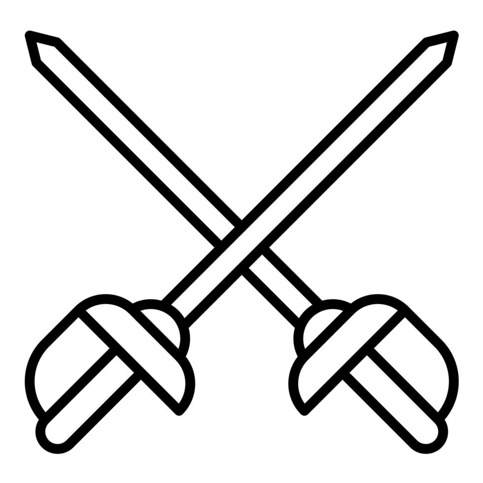 Rapier Line Icon vector