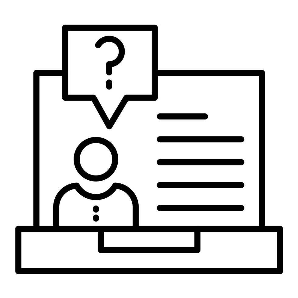 Question Line Icon vector