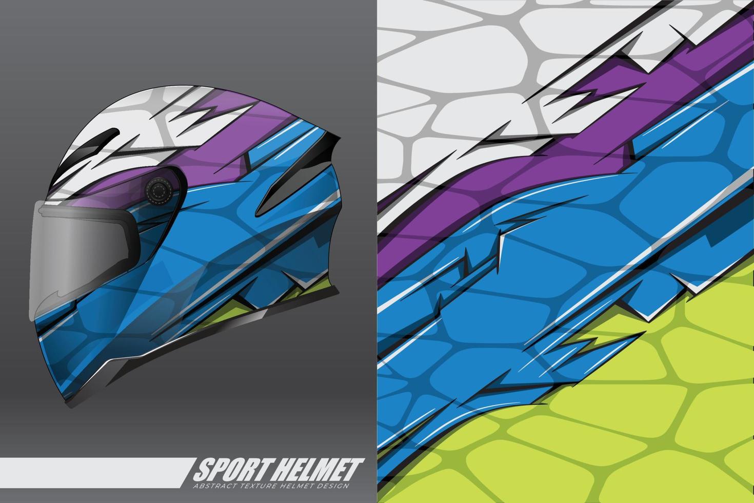 Sport helmet wrap decal and vinyl sticker design. vector