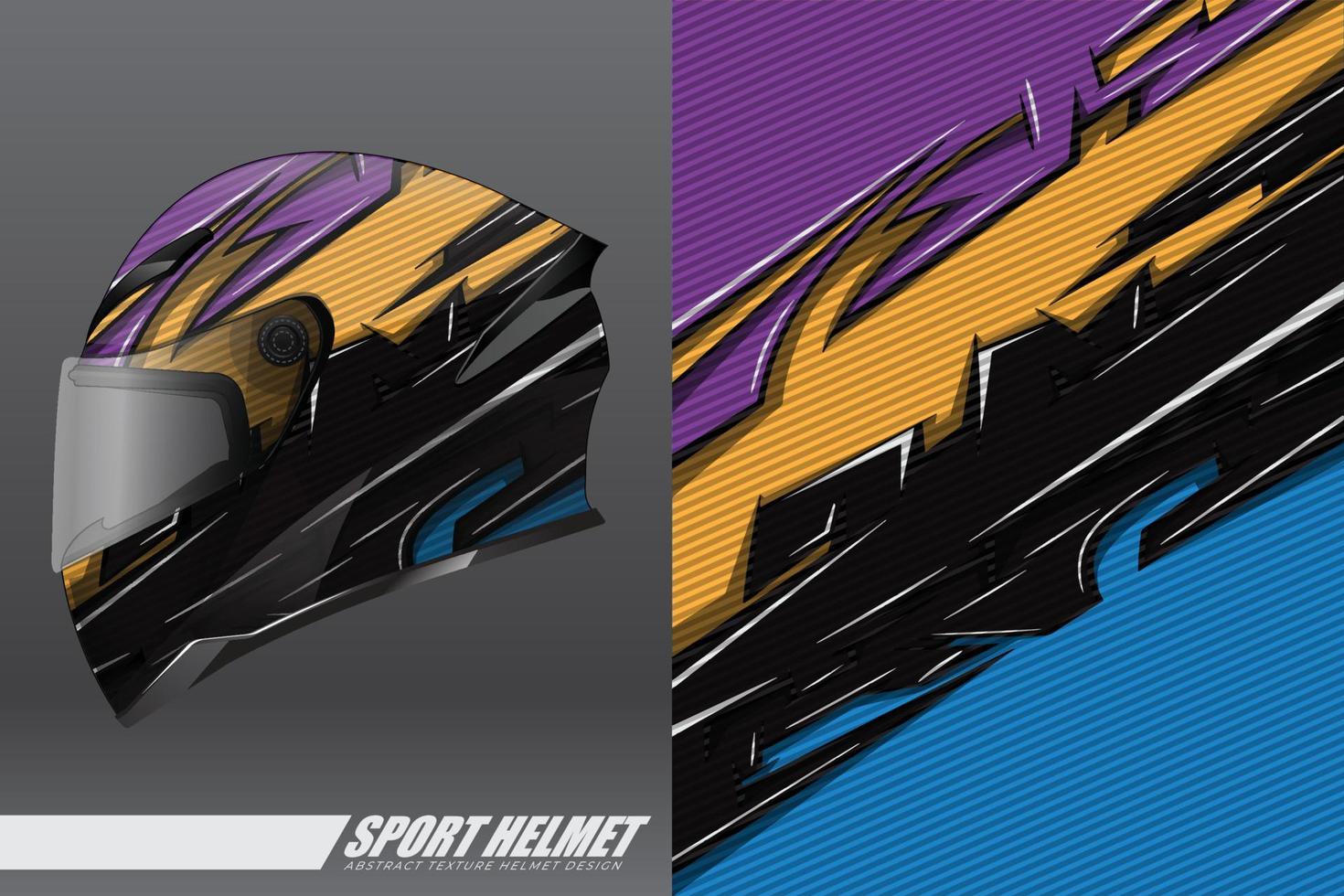 Sport helmet wrap decal and vinyl sticker design. vector