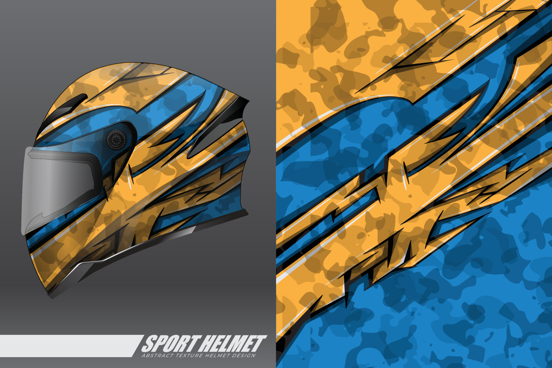Sport helmet wrap decal and vinyl sticker design. 8281626 Vector Art at