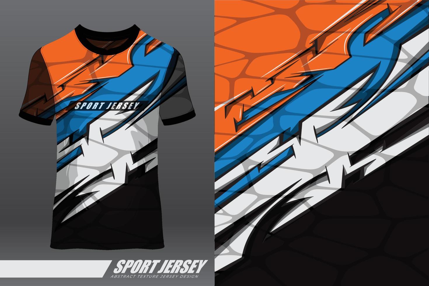 Tshirt sports design for racing, jersey, cycling, football, gaming, motocross vector