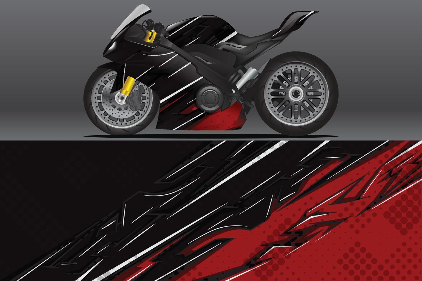 calcomanía de envoltura de motocicleta abstracta y diseño de calcomanía de vinilo vector