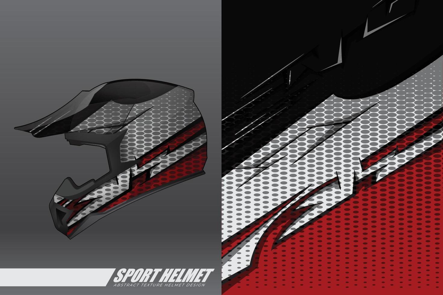 Sport helmet wrap decal and vinyl sticker design. vector