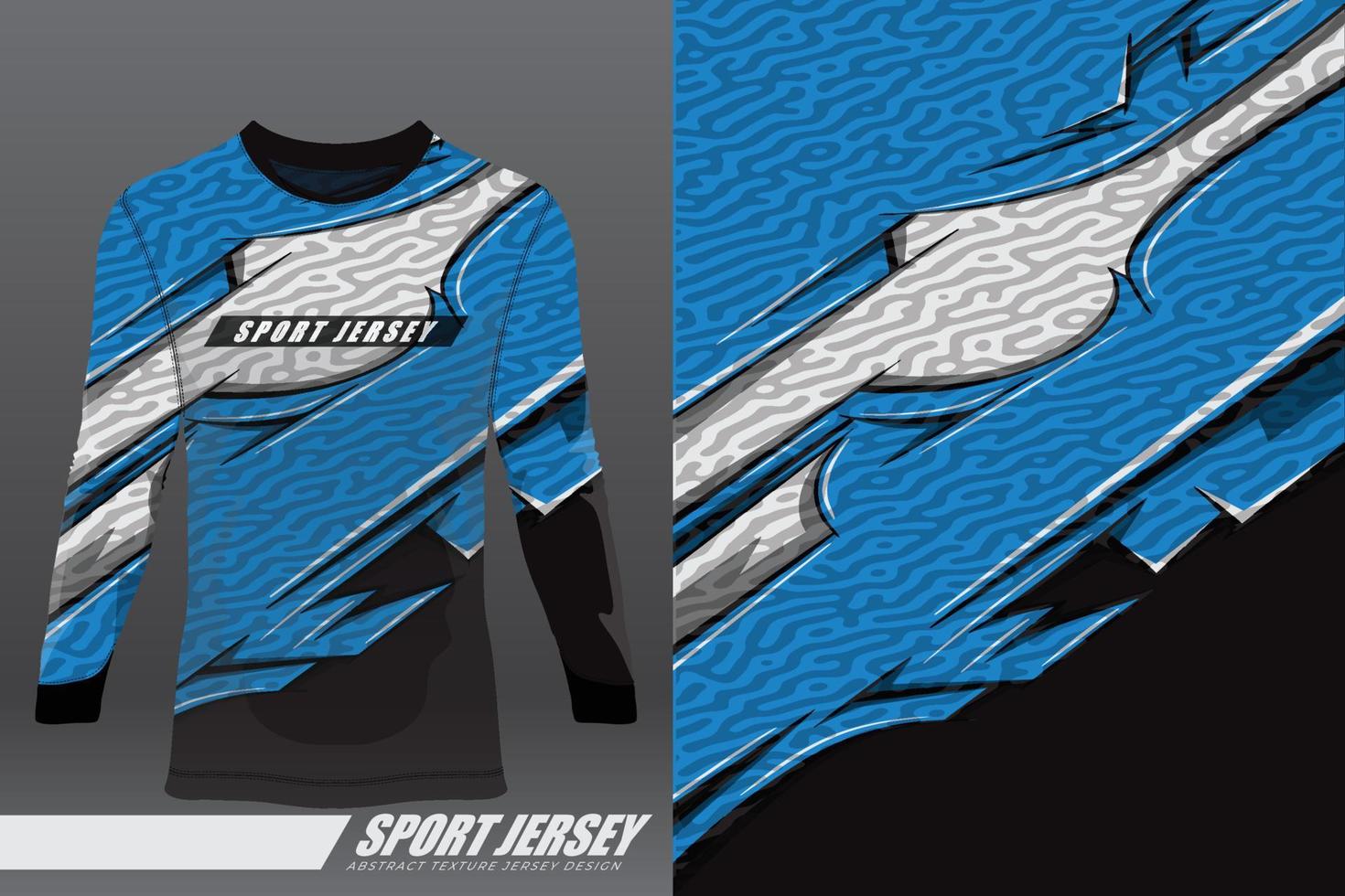 Premium Vector  Blue black racing jersey design