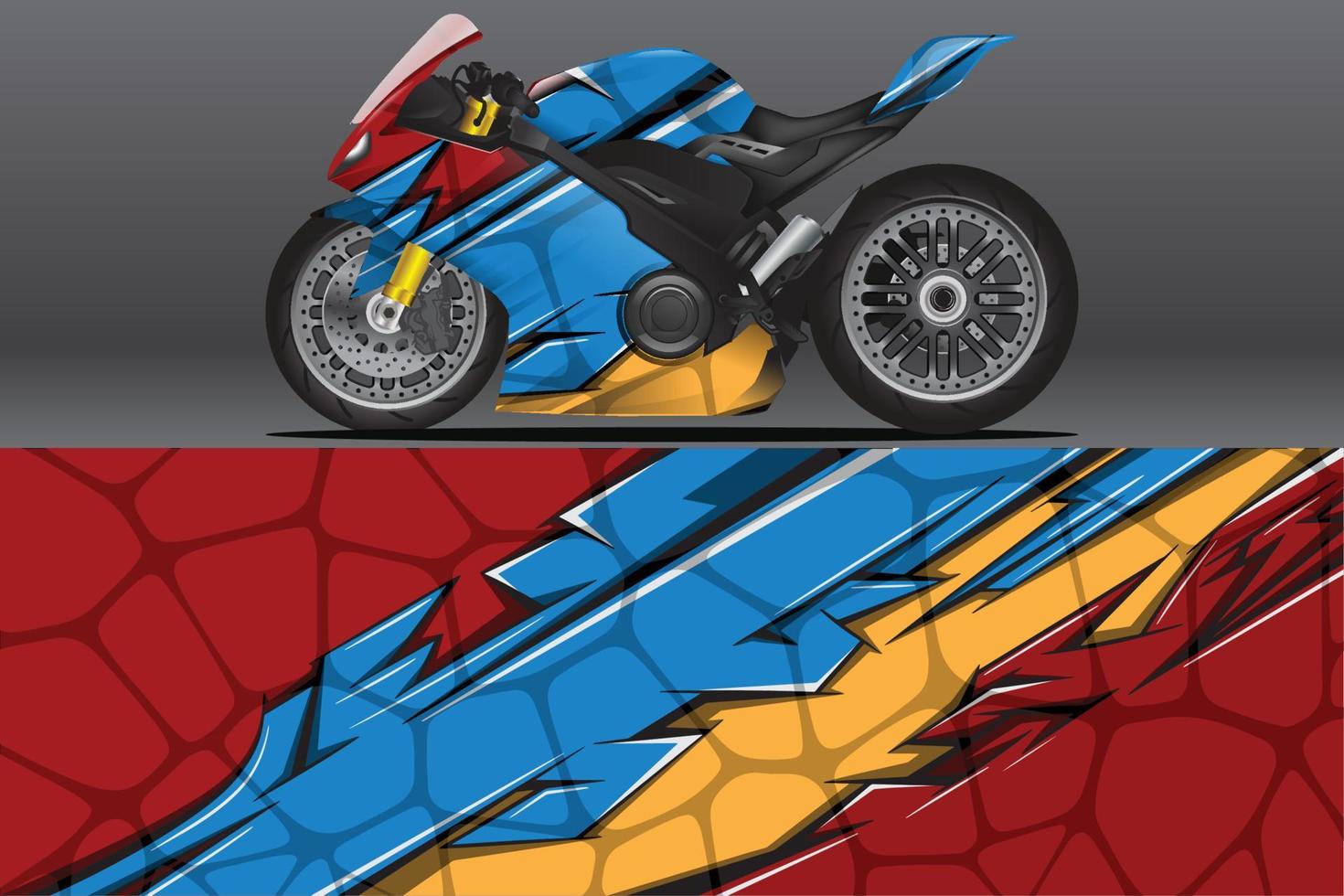 Abstract Motorcycle wrap decal and vinyl sticker design vector