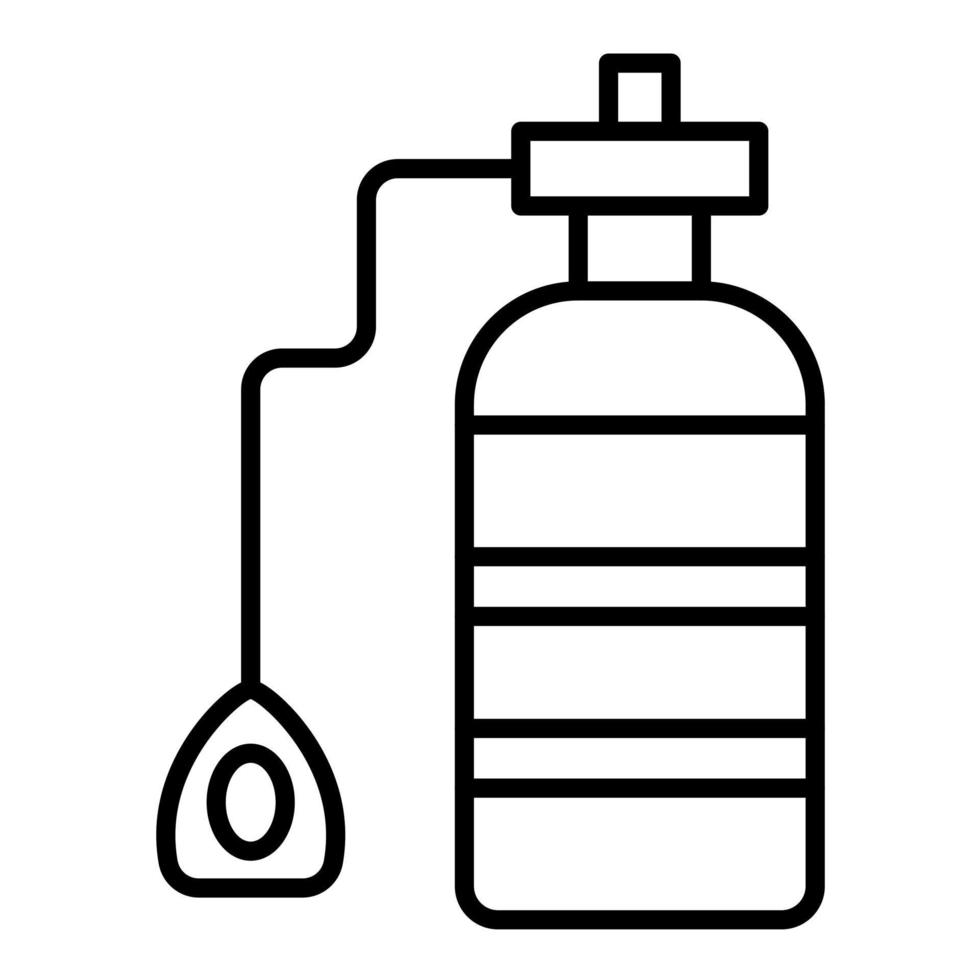 Oxygen Tank Line Icon vector