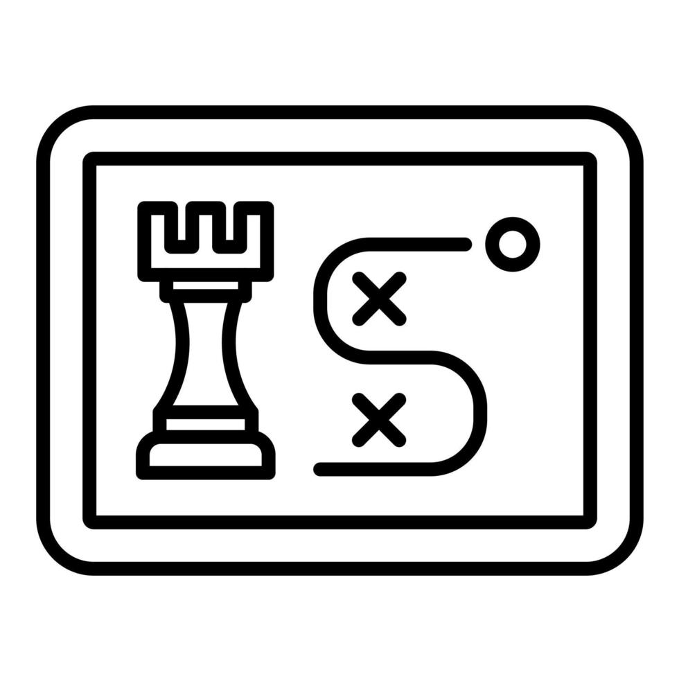 icono de línea de estrategia vector