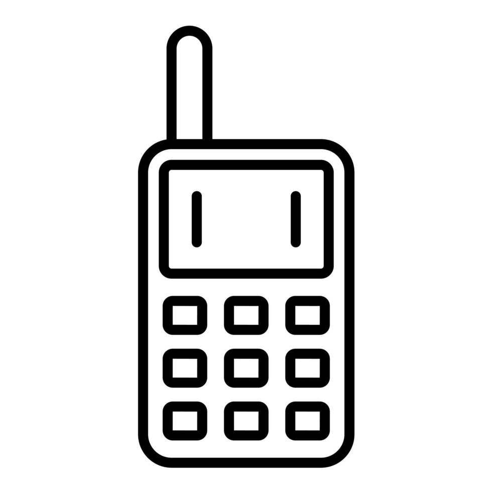 icono de línea de walkie talkie vector