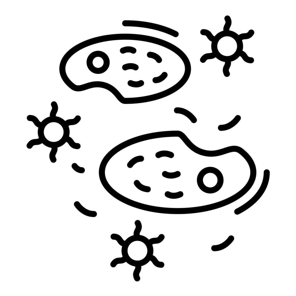 Microbe Line Icon vector