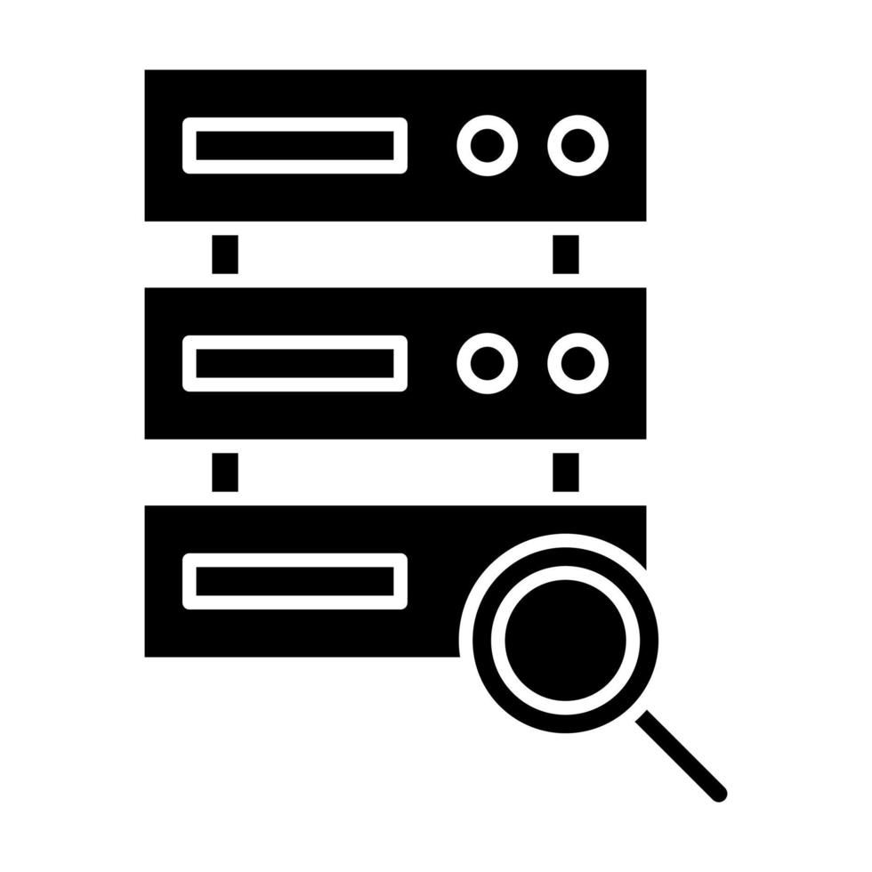 Search Database Glyph Icon vector